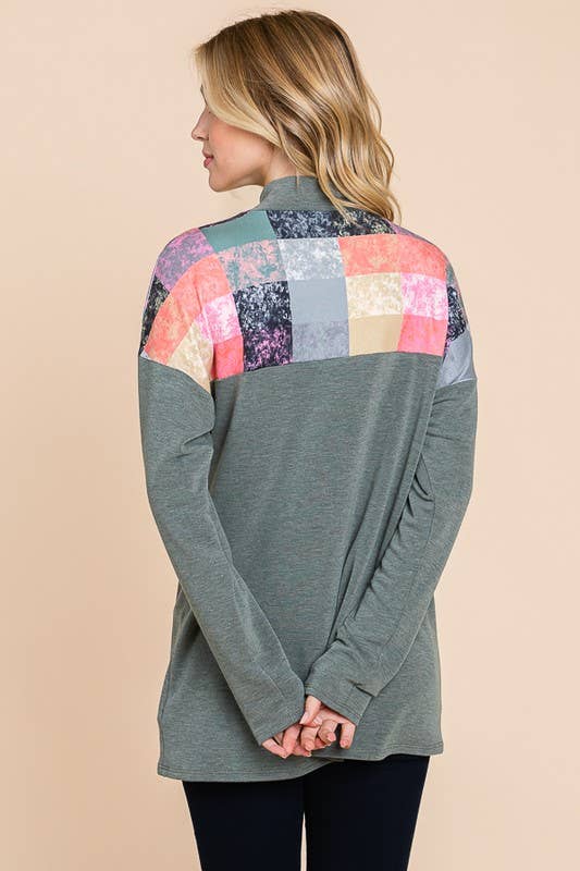 ET7374-11 PLAID SOLID TOP